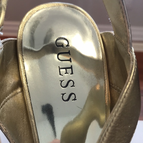 Guess platform silver gold pump. Cutout straps. Never worn. - Picture 5 of 10